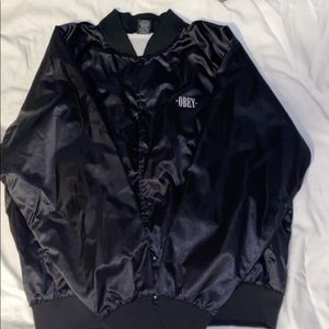 Sleek nylon Obey bomber jacket
